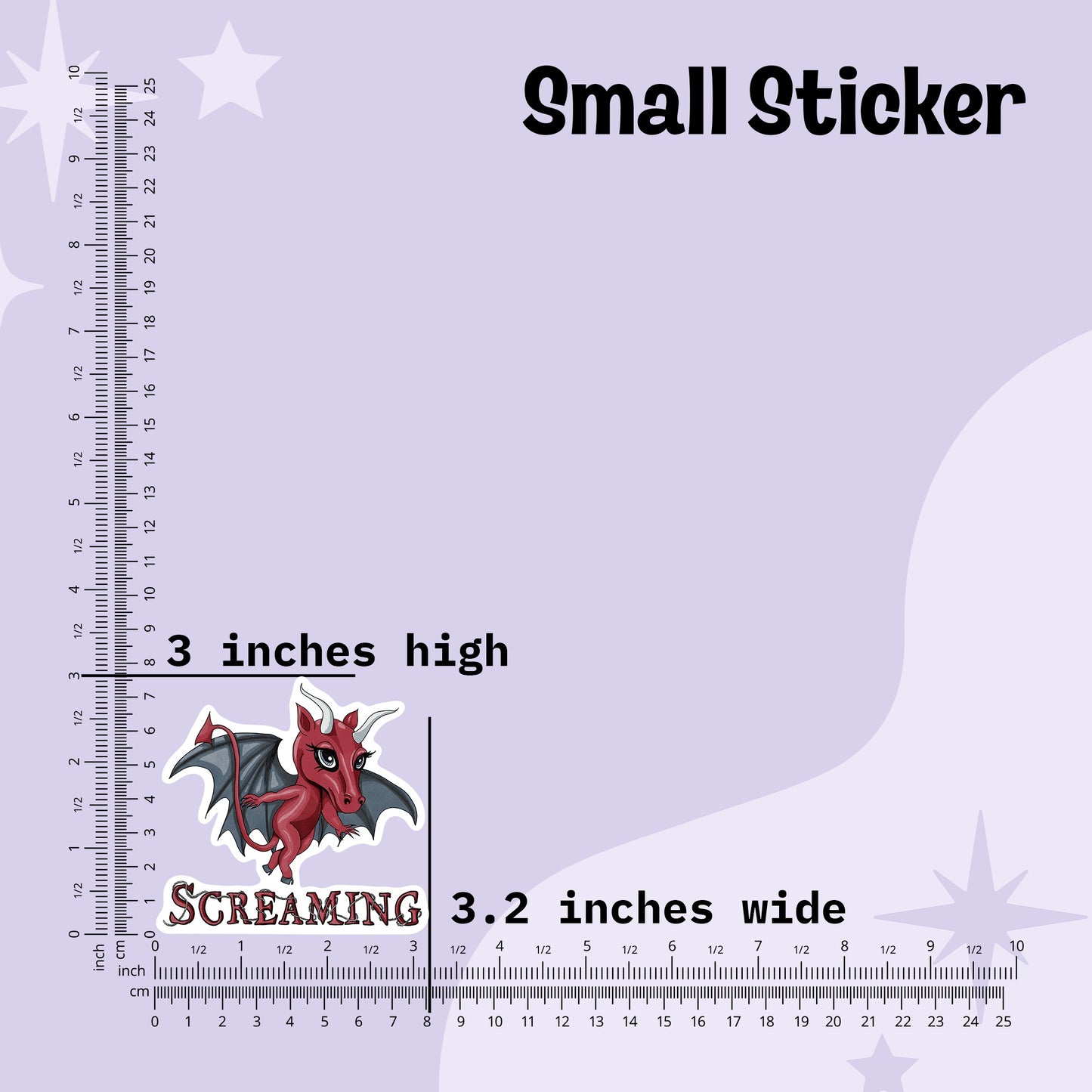 Screaming Little Jersey Devil Kiss-Cut Vinyl Sticker
