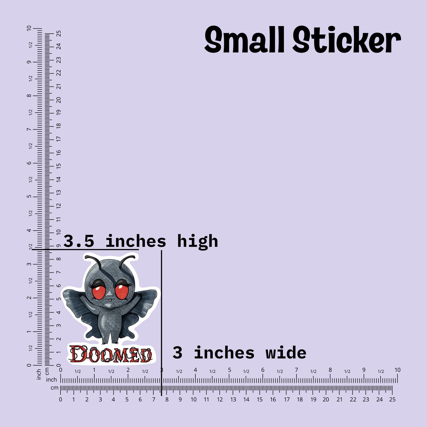 Doomed Little Mothman Kiss-Cut Vinyl Sticker