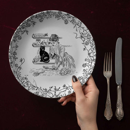 Domestic Zombie Dinnerware Set, Black and White