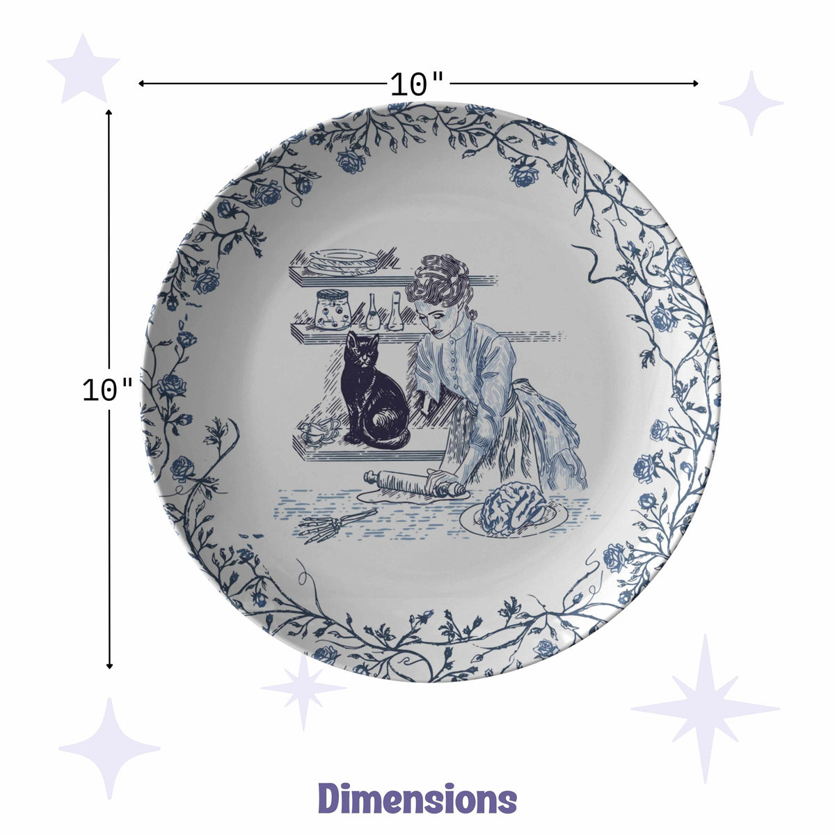 Domestic Zombie Baking Brain Pie Plate, Delft