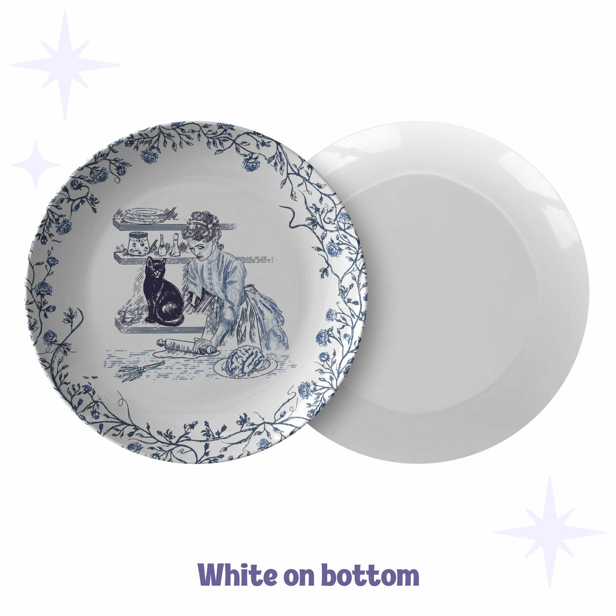 Domestic Zombie Baking Brain Pie Plate, Delft
