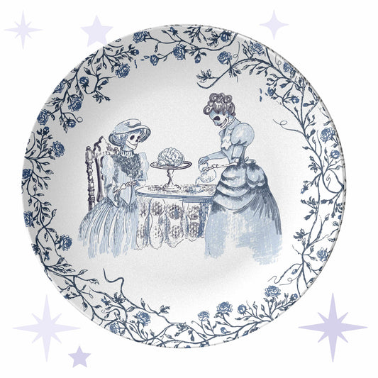 Domestic Zombie Tea Party Plate, Delft