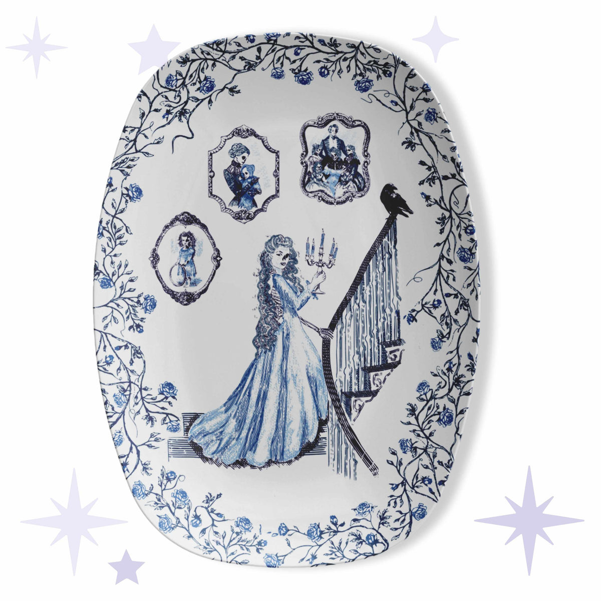 Domestic Zombie Toile Platter, Delft