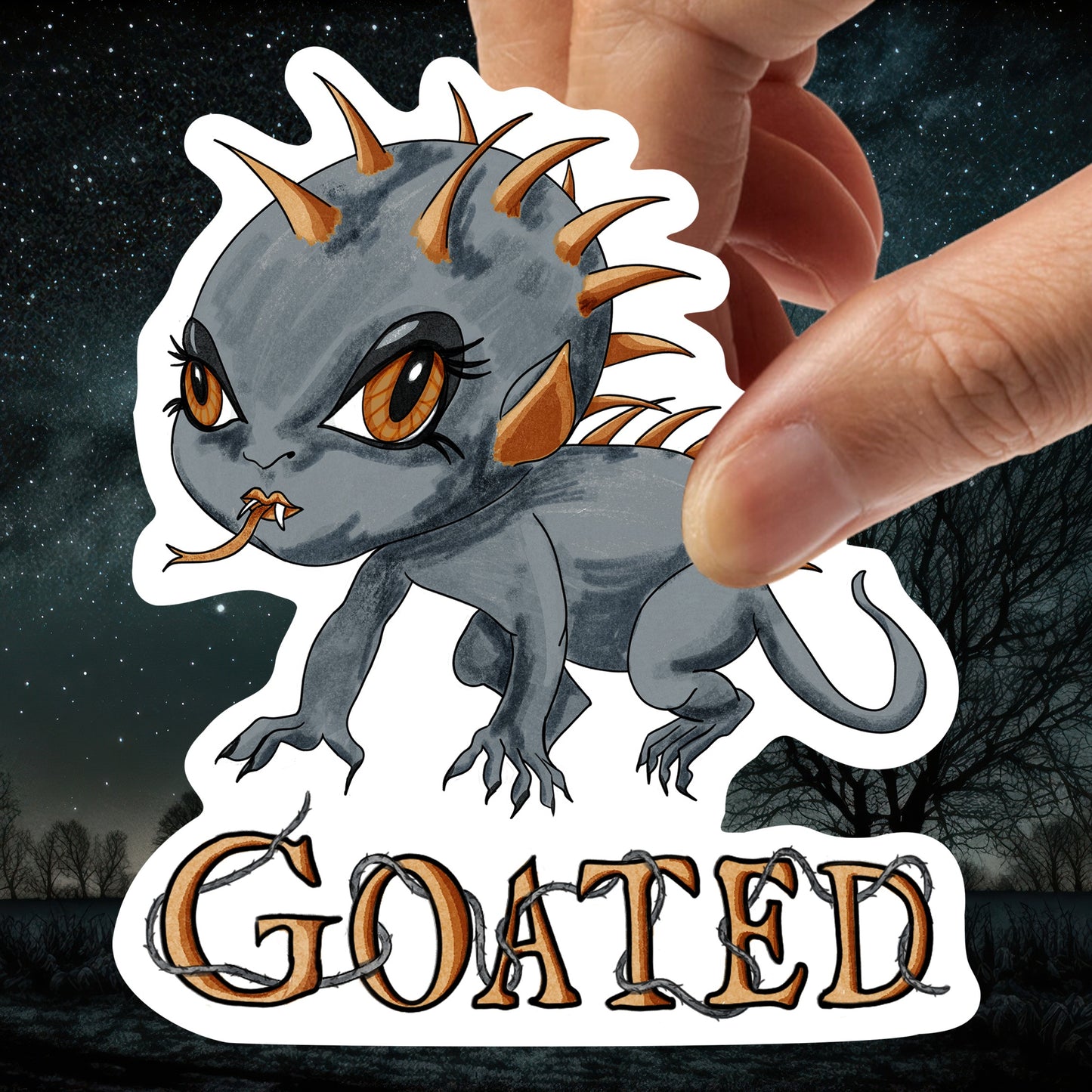 Goated Little Chupacabra Kiss-Cut Vinyl Sticker