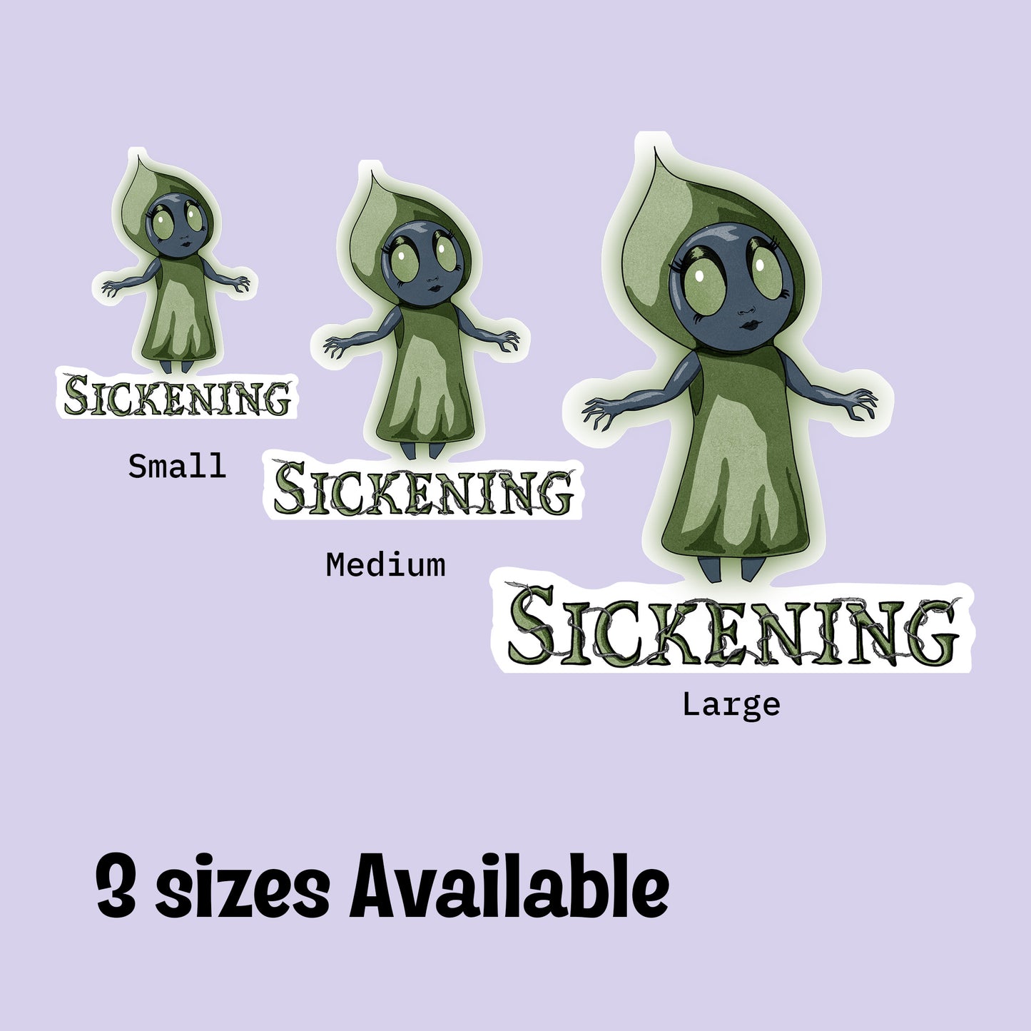Sickening Little Flatwoods Monster Kiss-Cut Vinyl Sticker