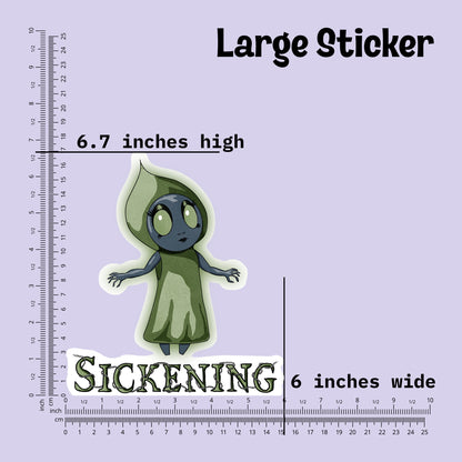 Sickening Little Flatwoods Monster Kiss-Cut Vinyl Sticker