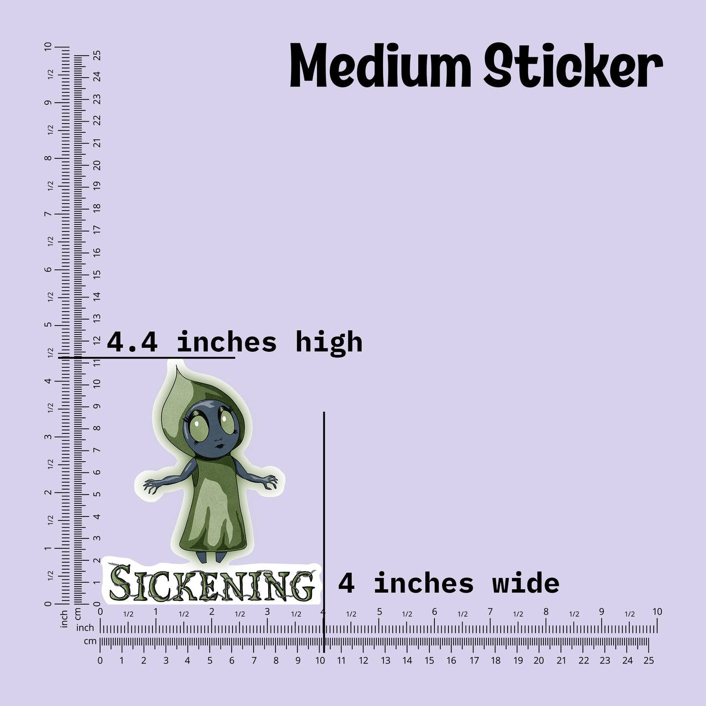 Sickening Little Flatwoods Monster Kiss-Cut Vinyl Sticker