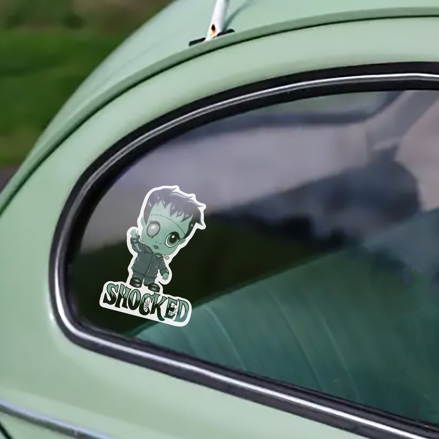 Shocked Little Frankenstein Kiss-Cut Vinyl Sticker