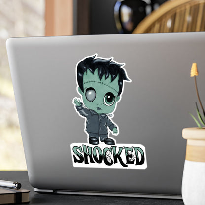 Shocked Little Frankenstein Kiss-Cut Vinyl Sticker