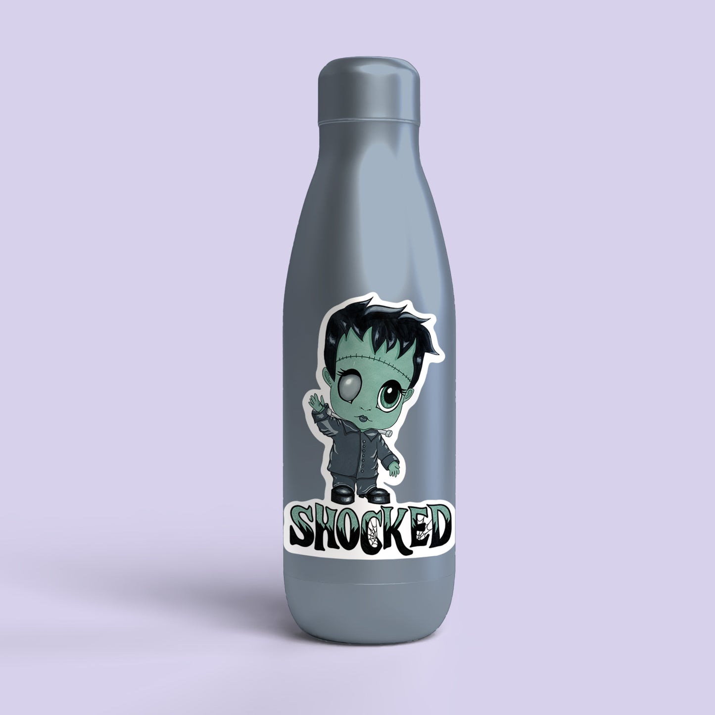 Shocked Little Frankenstein Kiss-Cut Vinyl Sticker