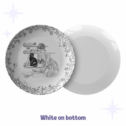 Domestic Zombie Dinnerware Set, Black and White