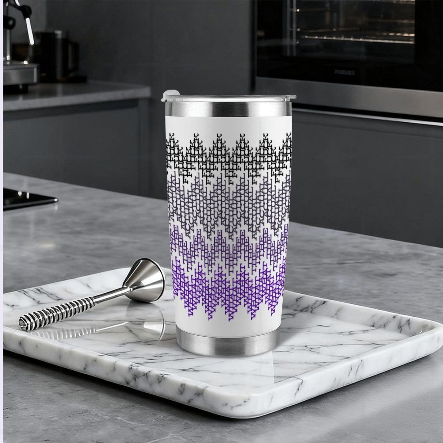 hidden-profanity-tumbler-lifestyle-kitchen-marble-purple.jpg
Purple ombre hidden profanity tumbler on marble tray in modern kitchen with stainless steel straw, fair isle swear word pattern visible

