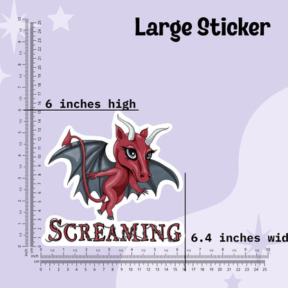 Screaming Little Jersey Devil Kiss-Cut Vinyl Sticker