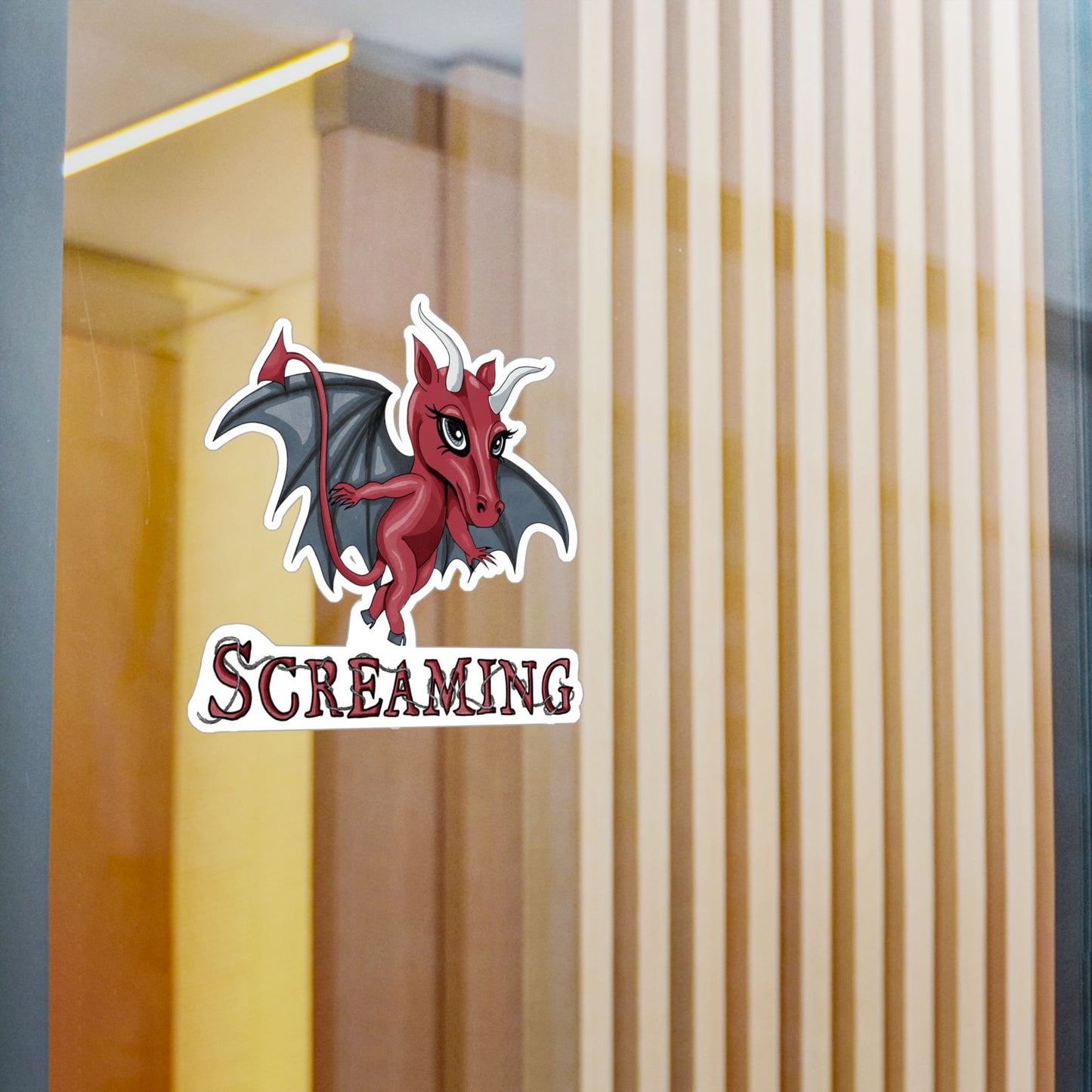 Screaming Little Jersey Devil Kiss-Cut Vinyl Sticker