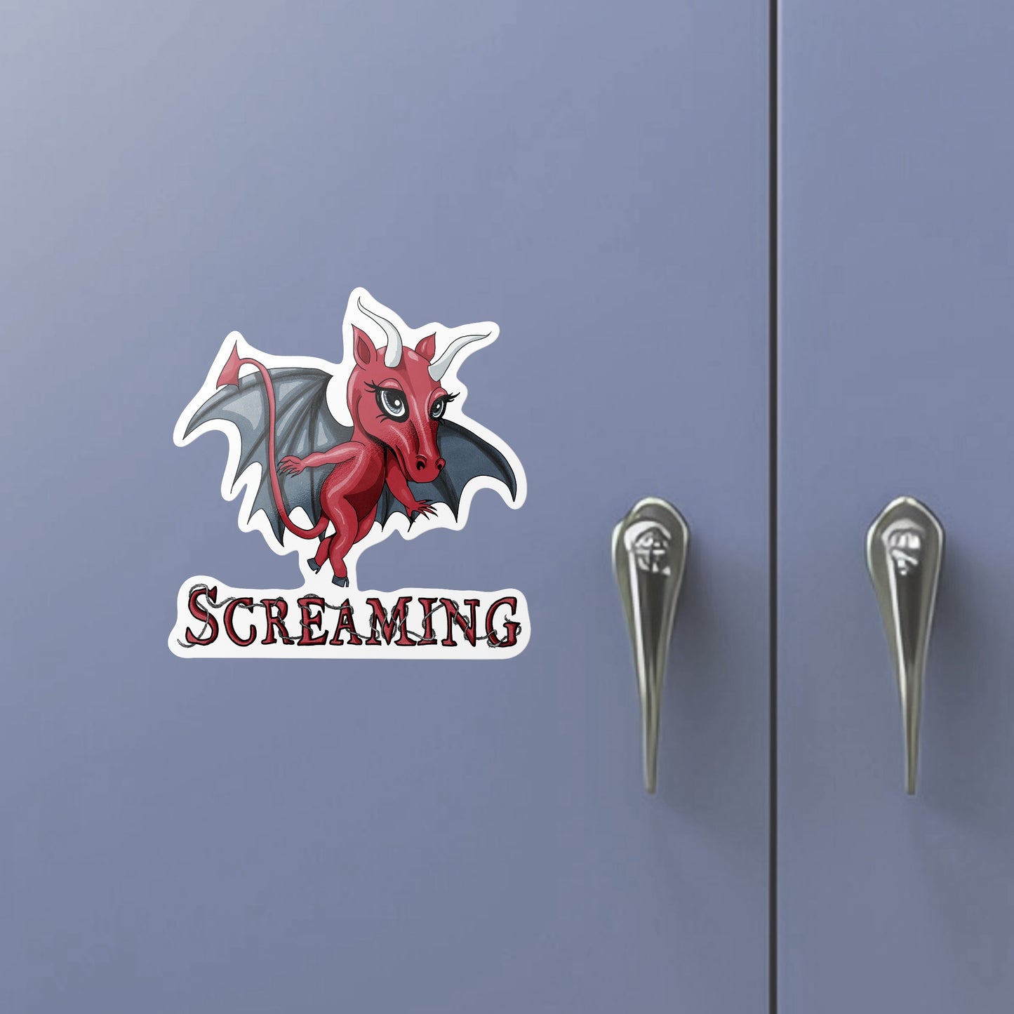 Screaming Little Jersey Devil Kiss-Cut Vinyl Sticker