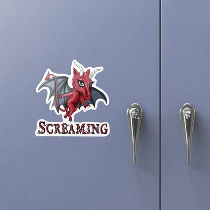 Screaming Little Jersey Devil Kiss-Cut Vinyl Sticker