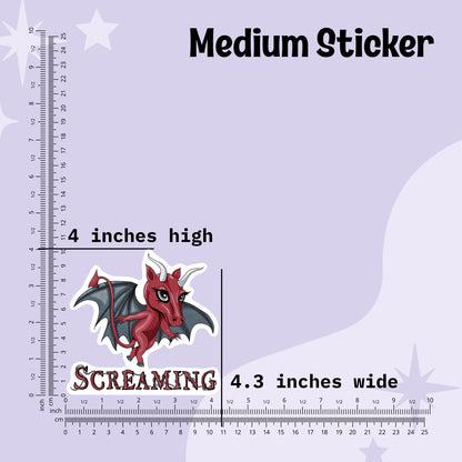 Screaming Little Jersey Devil Kiss-Cut Vinyl Sticker