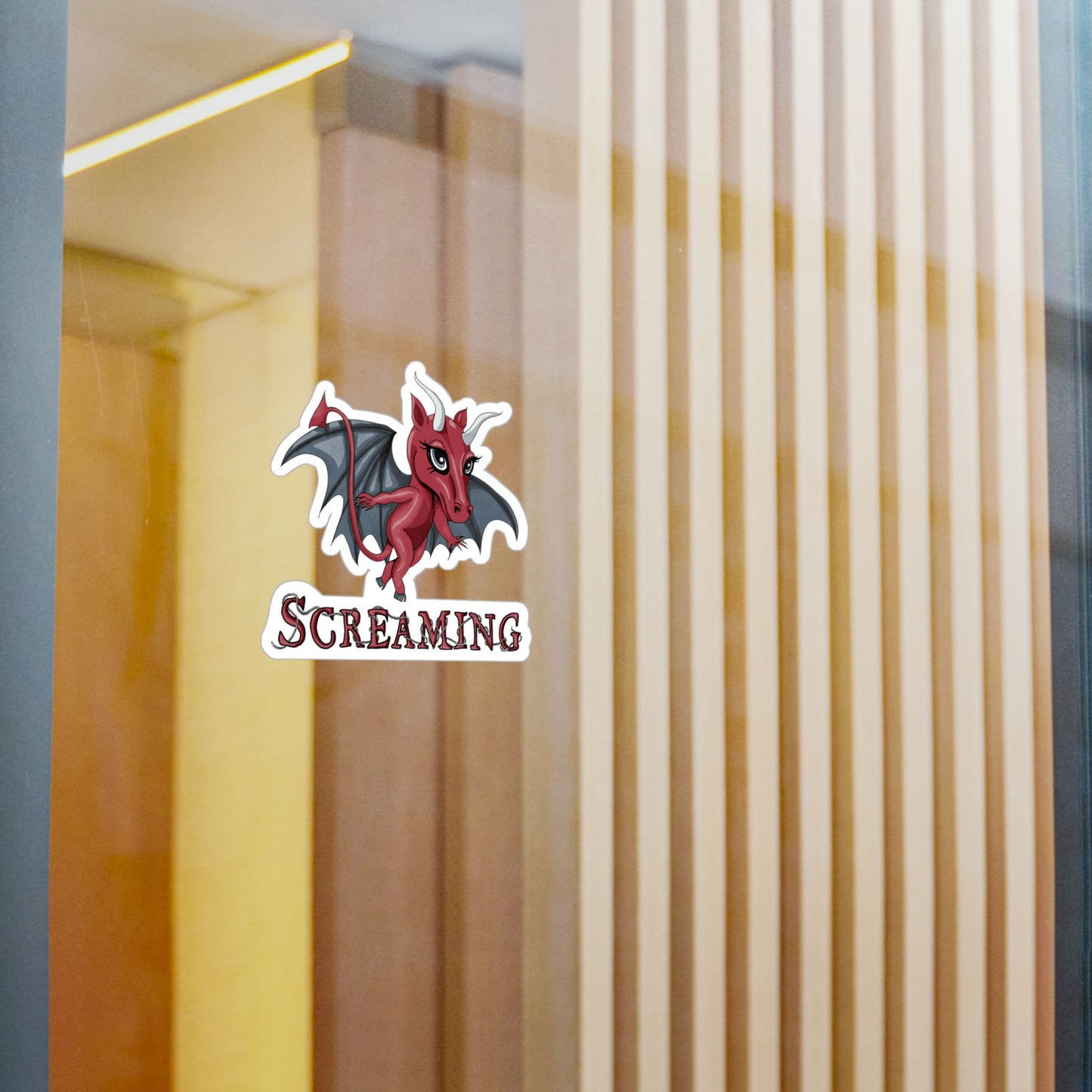 Screaming Little Jersey Devil Kiss-Cut Vinyl Sticker