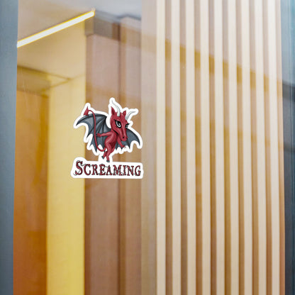 Screaming Little Jersey Devil Kiss-Cut Vinyl Sticker