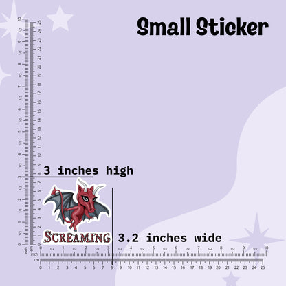 Screaming Little Jersey Devil Kiss-Cut Vinyl Sticker