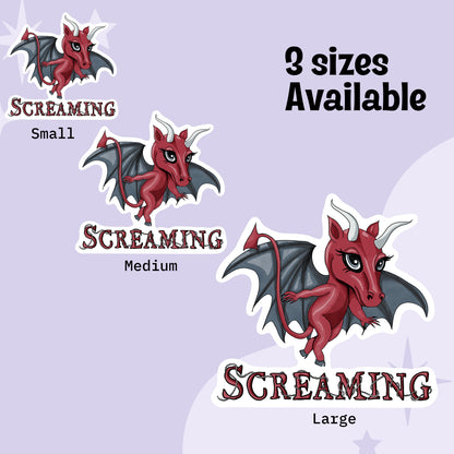 Screaming Little Jersey Devil Kiss-Cut Vinyl Sticker