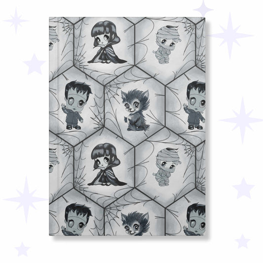 Classic Monster Hardcover Journal, Black and White