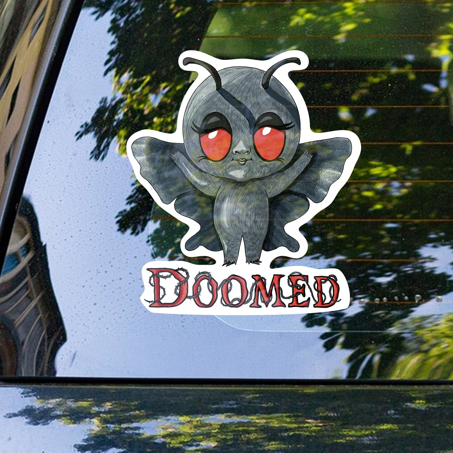 Doomed Little Mothman Kiss-Cut Vinyl Sticker