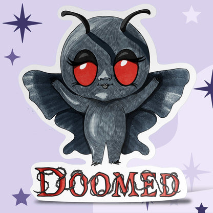 Doomed Little Mothman Kiss-Cut Vinyl Sticker