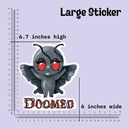 Doomed Little Mothman Kiss-Cut Vinyl Sticker