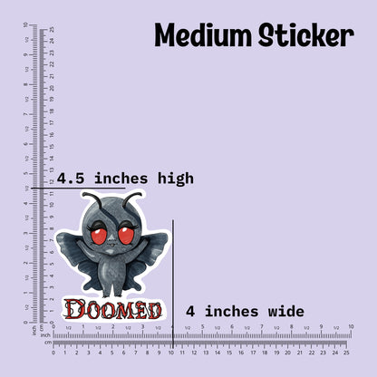 Doomed Little Mothman Kiss-Cut Vinyl Sticker