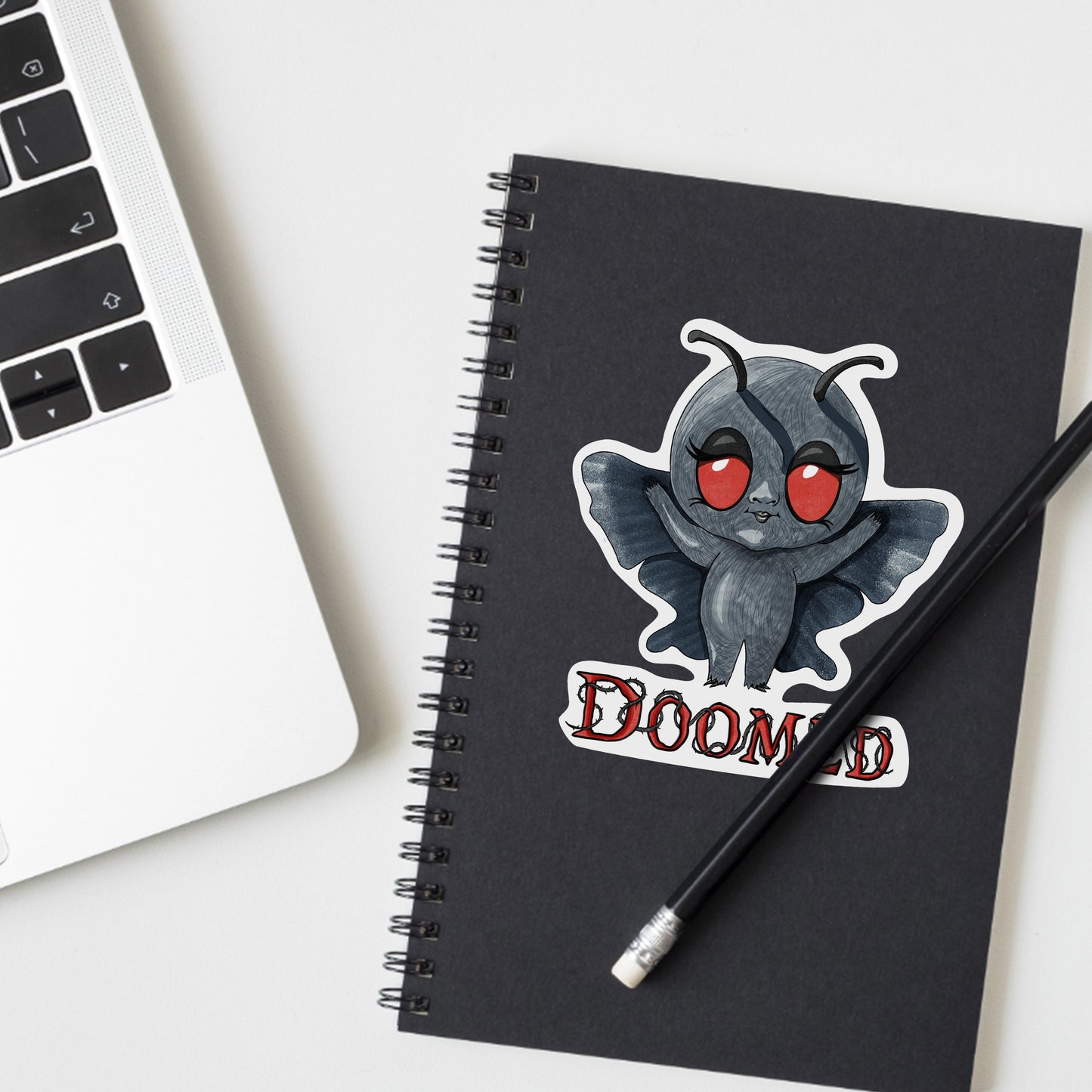 Doomed Little Mothman Kiss-Cut Vinyl Sticker