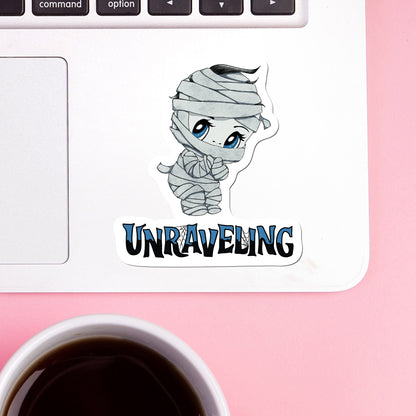 Unraveling Little Mummy Kiss-Cut Vinyl Sticker