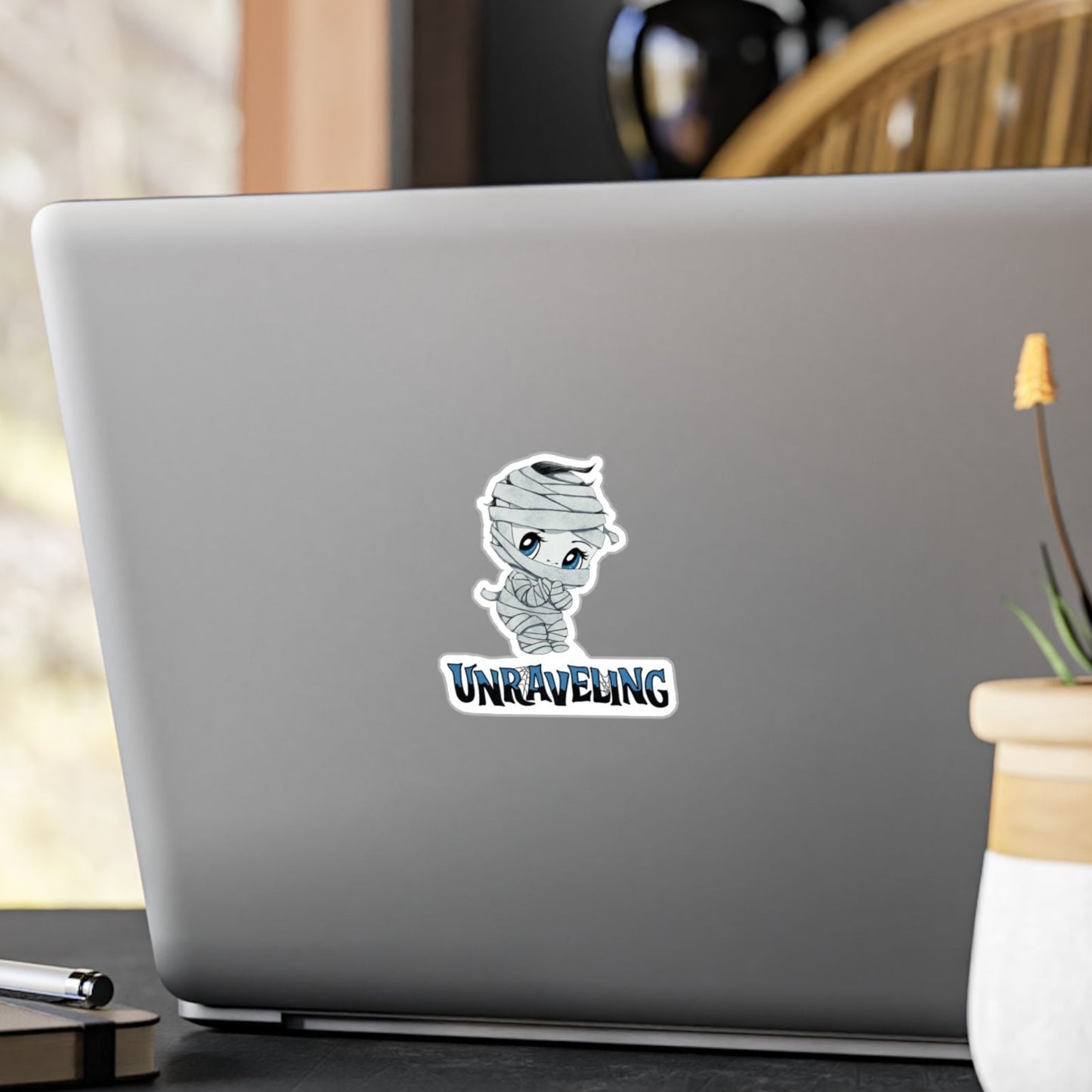 Unraveling Little Mummy Kiss-Cut Vinyl Sticker