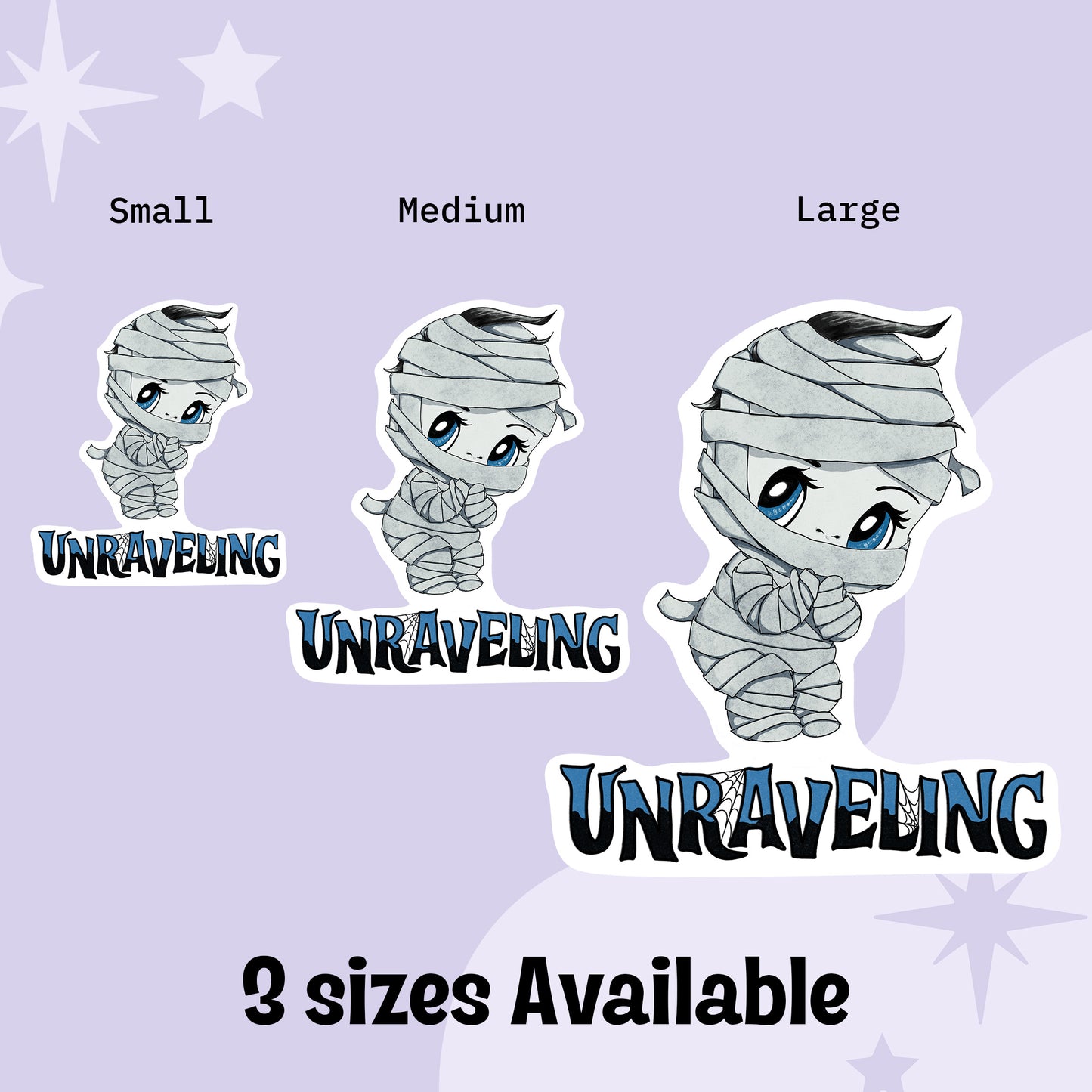 Unraveling Little Mummy Kiss-Cut Vinyl Sticker