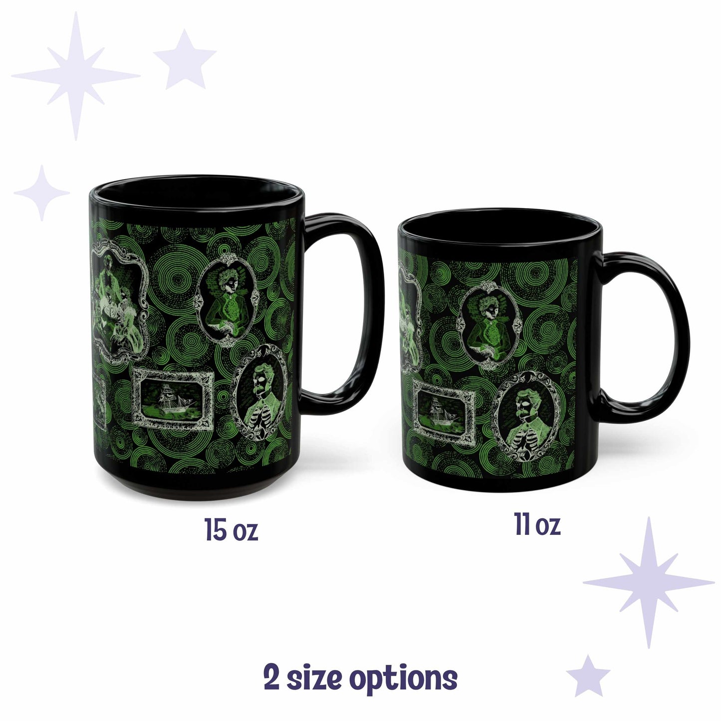 Domestic Zombie Portrait Gallery Mug, Neon Green