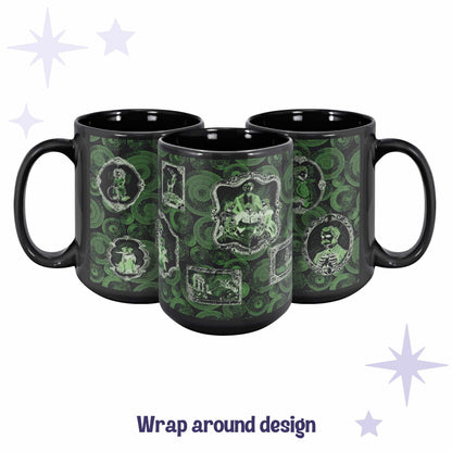 Domestic Zombie Portrait Gallery Mug, Neon Green