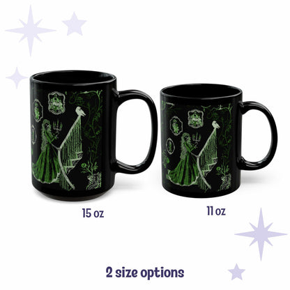 Domestic Zombie Toile Mug, Neon Green