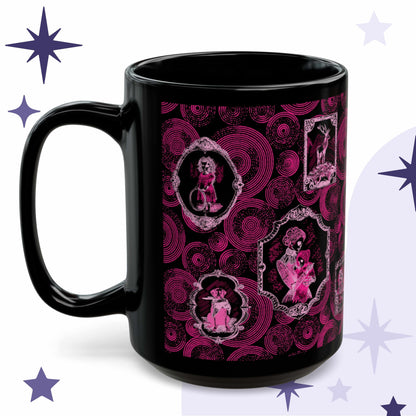 Domestic Zombie Portrait Gallery Mug, Neon Pink