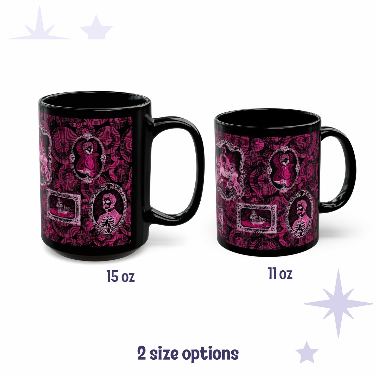 Domestic Zombie Portrait Gallery Mug, Neon Pink
