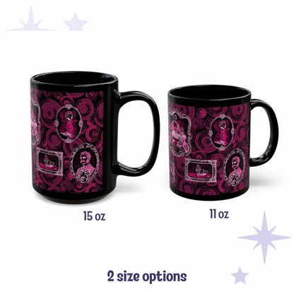 Domestic Zombie Portrait Gallery Mug, Neon Pink
