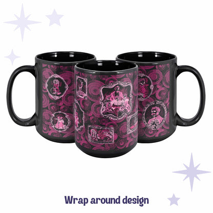 Domestic Zombie Portrait Gallery Mug, Neon Pink