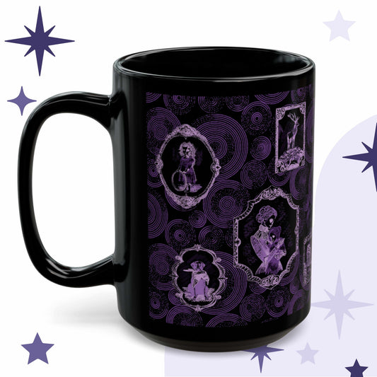 Domestic Zombie Portrait Gallery Mug, Neon Purple