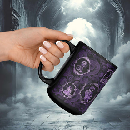 Domestic Zombie Portrait Gallery Mug, Neon Purple