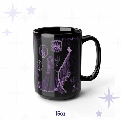 Domestic Zombie Toile Mug, Neon Purple