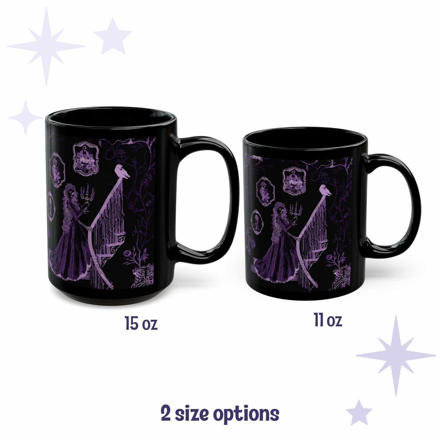 Domestic Zombie Toile Mug, Neon Purple
