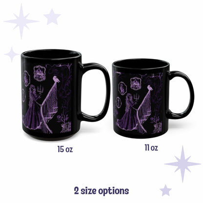 Domestic Zombie Toile Mug, Neon Purple