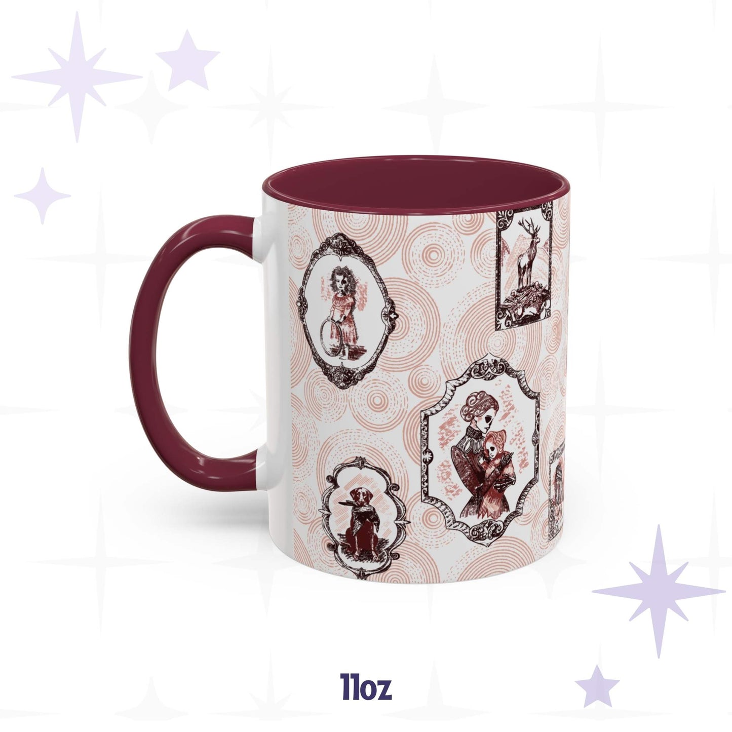 Domestic Zombie Portrait Gallery Mug, Oxblood