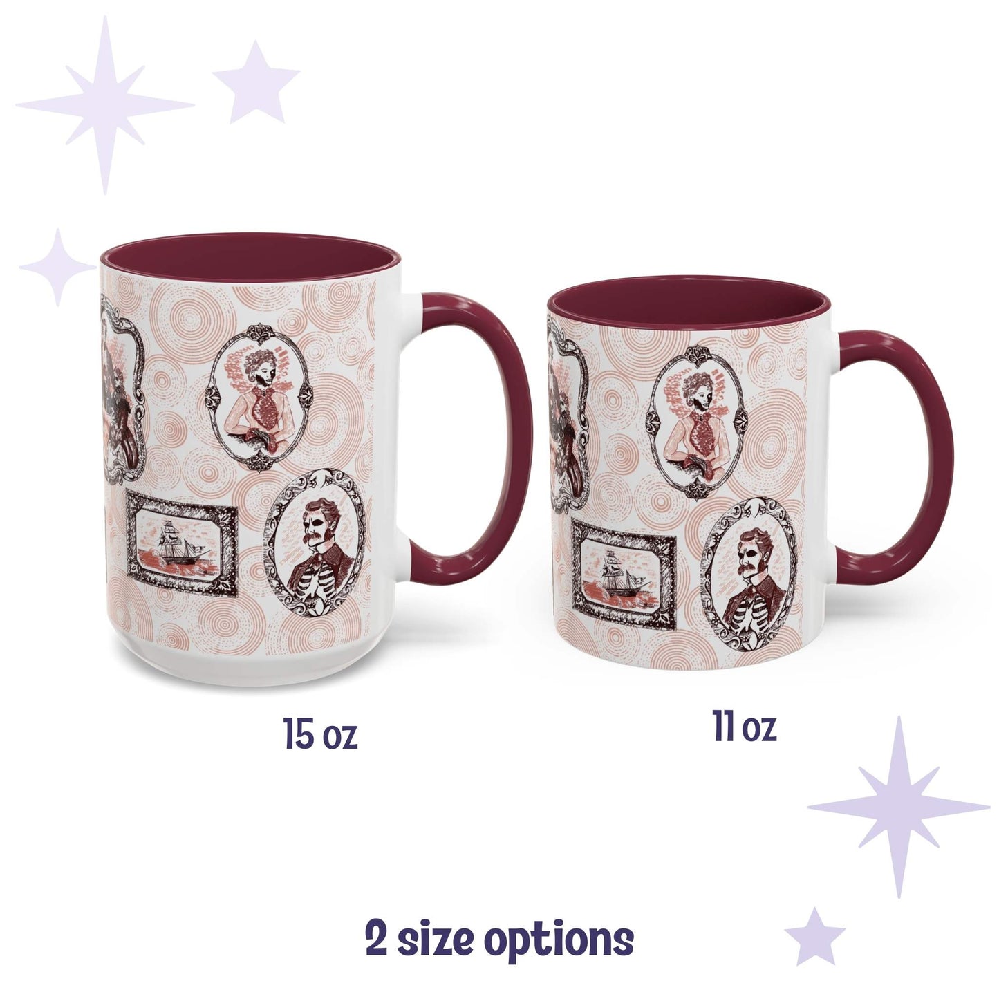 Domestic Zombie Portrait Gallery Mug, Oxblood