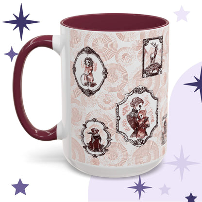 Domestic Zombie Portrait Gallery Mug, Oxblood