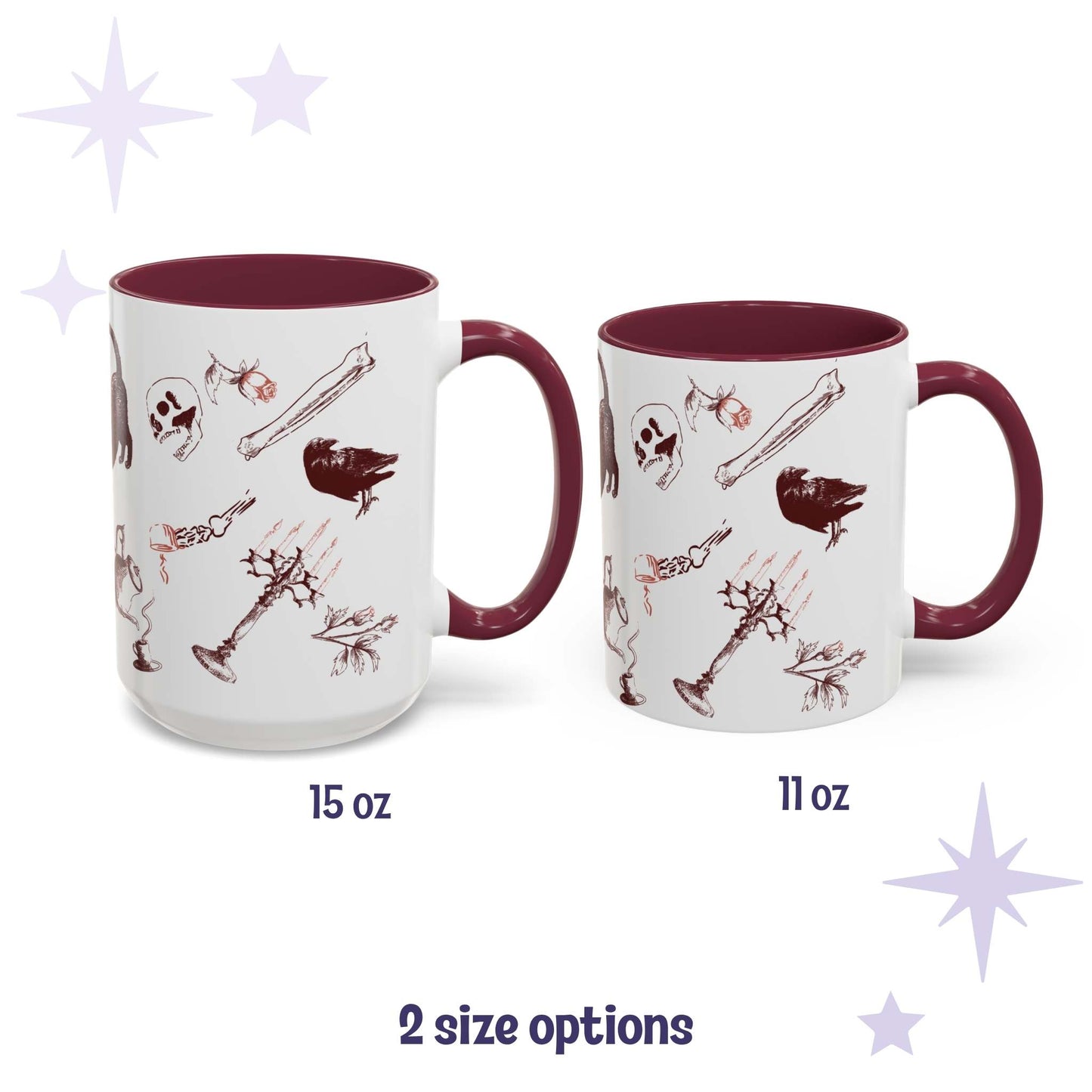 Domestic Zombie Icons Mug, Oxblood